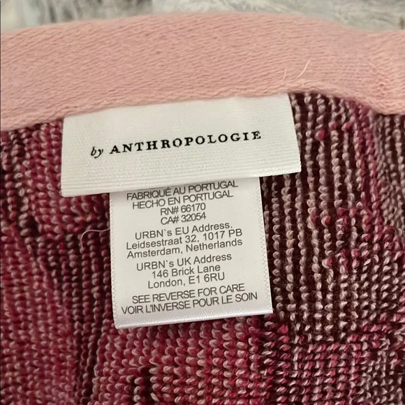 Anthropologie Floral Hand Towels - Pink and Brown - Picture 6 of 7
